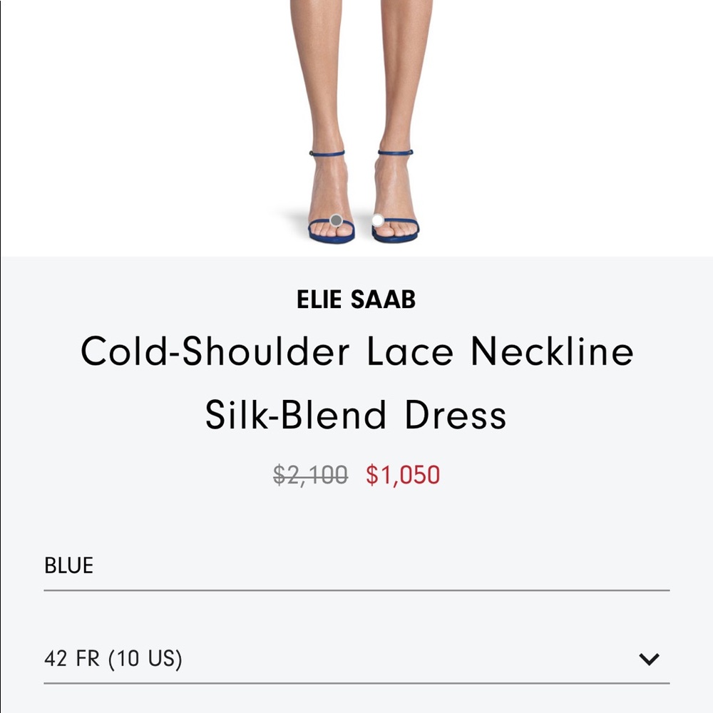 Elie Saab Cold Shoulder Lace Mini Dress - Picture 3 of 8